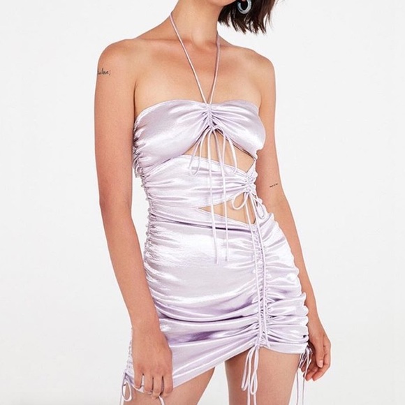 drawstring mini dress